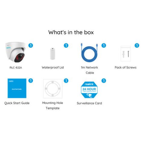 Reolink RLC-822A 4K 8 MP PoE kamera med 3x optisk zoom