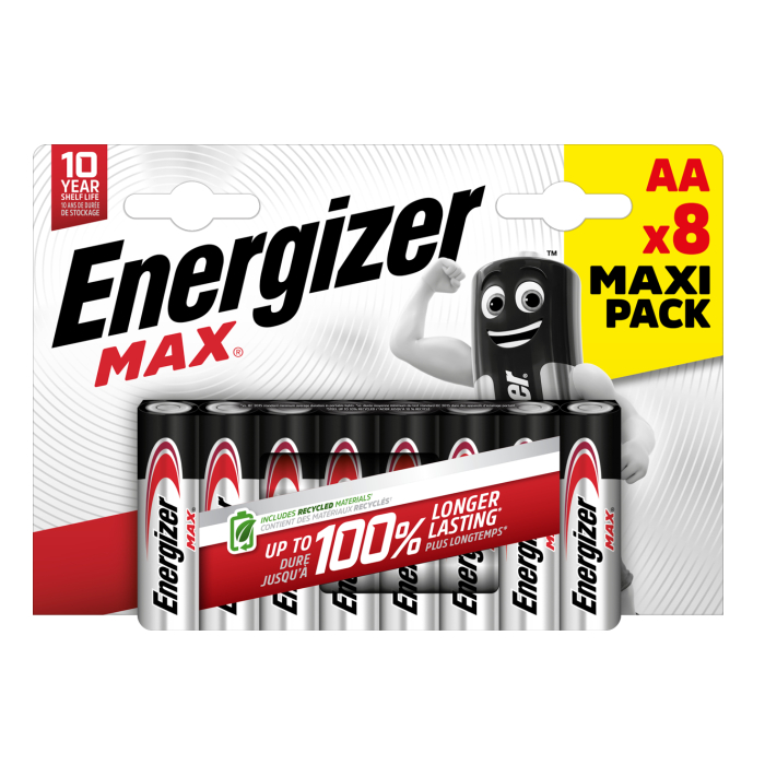 Billede af Energizer Max AA/E91 1,5 volt 8 stk. pakke hos Specialkamera.dk