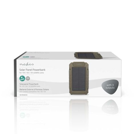 Nedis Solcellepanel 8000 mAH 5v / 6v / 12v