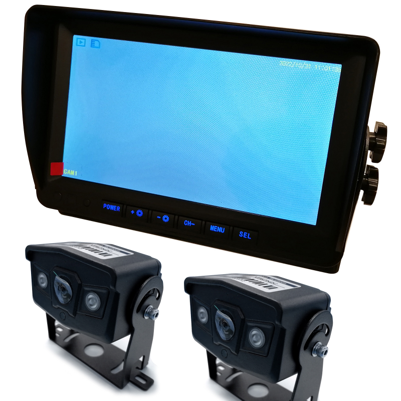 Bakkamerasæt med 7" monitor inkl. 2 kameraer HD-720