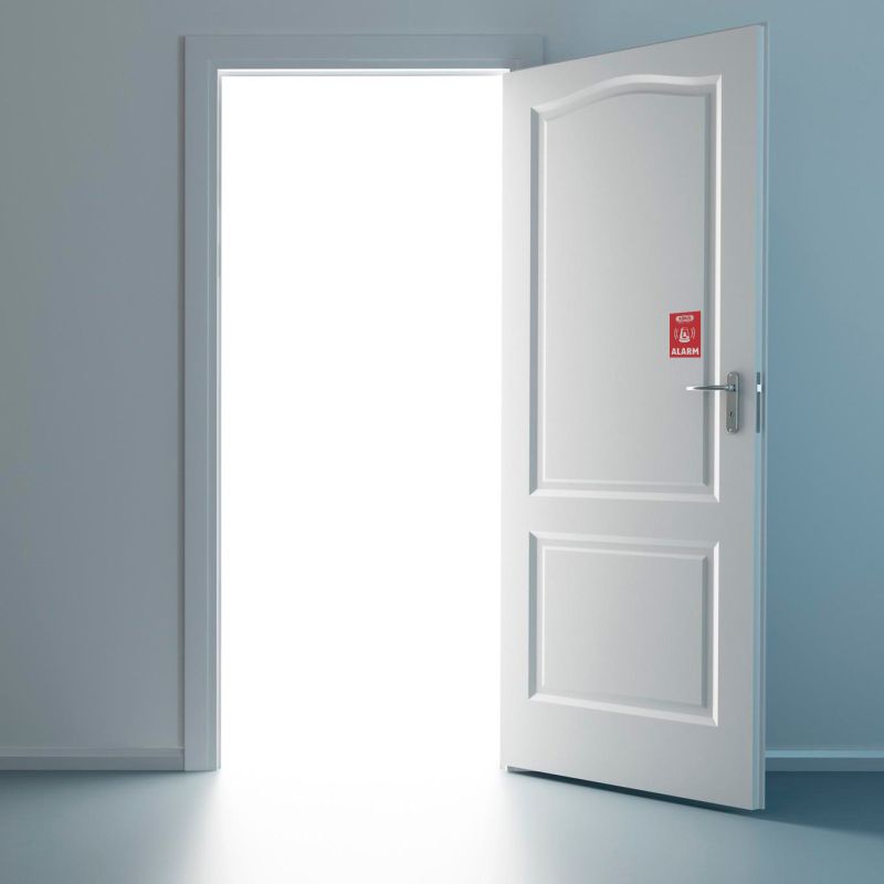 ABUS advarselsklistermærke, alarm 60 x 80 mm