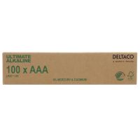 100 stk AAA Alkaline batterier - Svanemærket