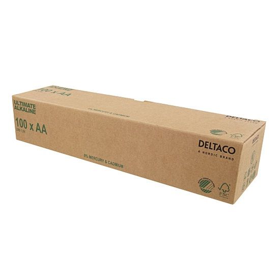 100 stk AA Alkaline batterier - Svanemærket
