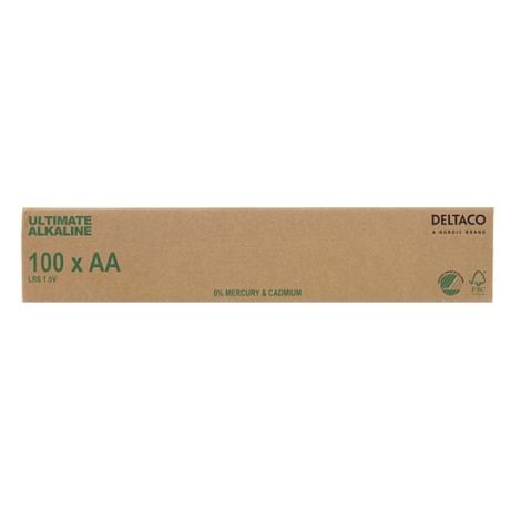 100 stk AA Alkaline batterier - Svanemærket