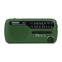Nødradio FM / MW / SW med håndsving og solceller 