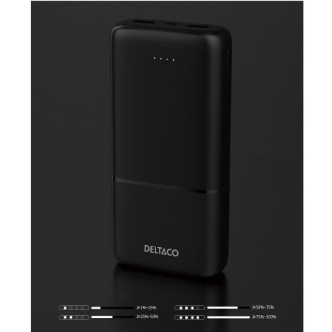 Powerbank 20.000 mAh / 74 Wh med hurtigladning