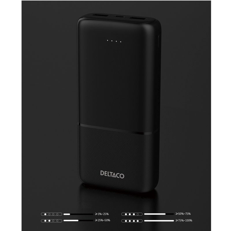 Powerbank 20.000 mAh / 74 Wh med hurtigladning