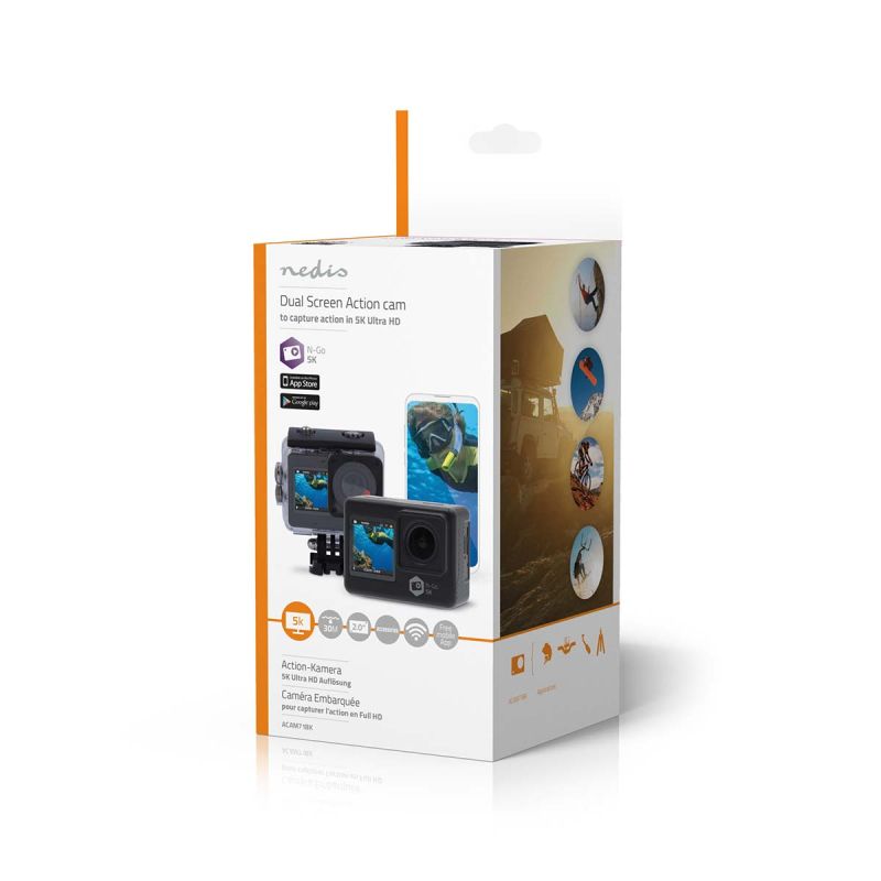 Action Kamera, HD 5K med Dobbelt Skærm