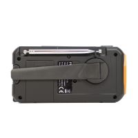 Bærbar nødradio med håndsving, solceller, powerbank & SOS-funktion