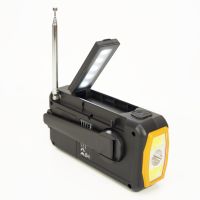 Bærbar nødradio med håndsving, solceller, powerbank & SOS-funktion