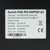 Switch POE PNI SWPOE162 - 16 POE-porte, 240W, AI Extend op til 250m