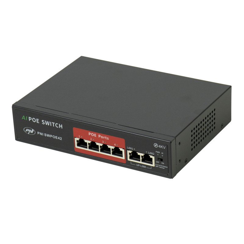 Switch PoE PNI SWPOE42  –  4 PoE-porte
