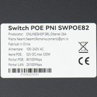 PNI SWPOE82 PoE-switch med 8 x 100 Mbps PoE-porte, AI Extend-funktion op til 250m