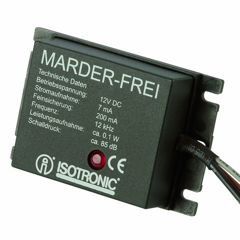 Mårskræmmer 12 kHz til 12 volt DC  –  Effektiv Beskyttelse med Ultralyd – Udendørs