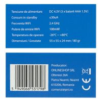 Temperatur- og Fugtighedssensor m. WiFi og App - PNI SafeHome PT252