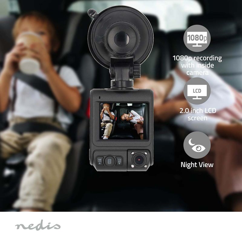 Dash Cam 4K Ultra HD med Dual Kamera, GPS og Nattesyn