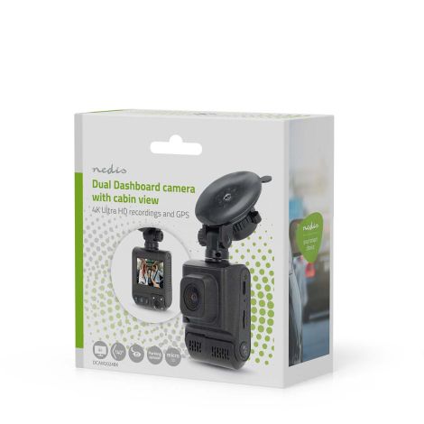 Dash Cam 4K Ultra HD med Dual Kamera, GPS og Nattesyn