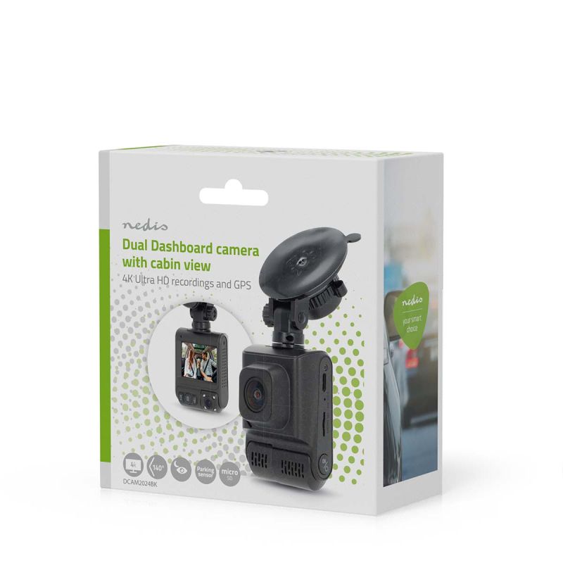 Dash Cam 4K Ultra HD med Dual Kamera, GPS og Nattesyn