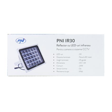 IR-lampe – 30 LED, 80 m Rækkevidde