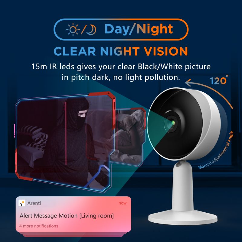 Arenti IN1Q indendørs Wi-Fi kamera QHD 4MP