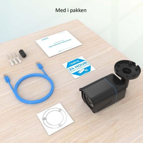 Reolink RLC-810A 4K PoE udendørs overvågningskamera sort