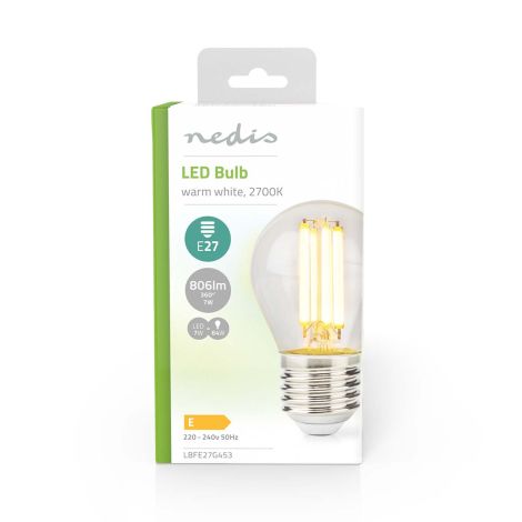 LED Pære - 7 watt, 806 lm, Varm Hvid, E27