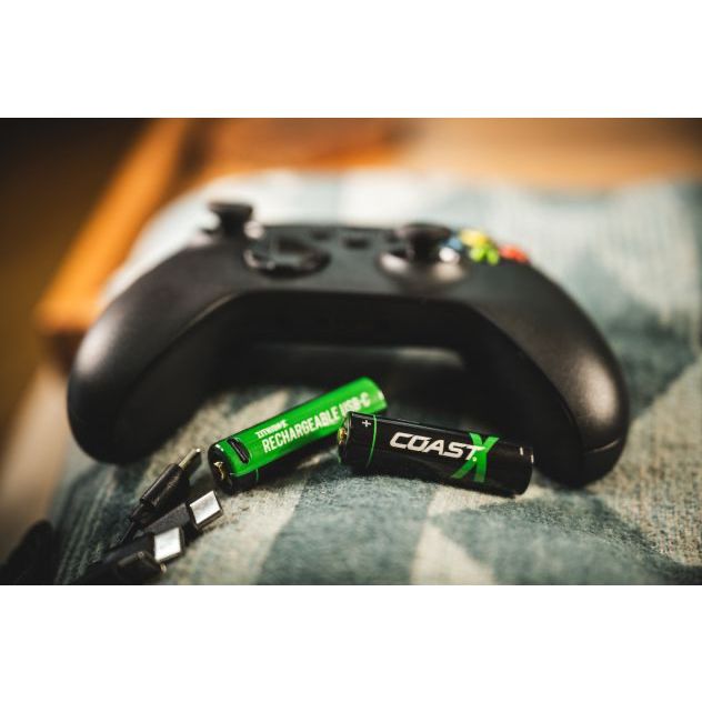 Coast AA 1.5V USB-C Genopladelige Batterier 4 stk – CO2-Neutral