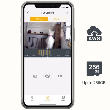 Laxihub P2Q Ultra HD 4MP Wi-fi indendørs kamera med pan og tilt