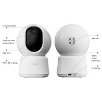 Laxihub P2Q Ultra HD 4MP Wi-fi indendørs kamera med pan og tilt