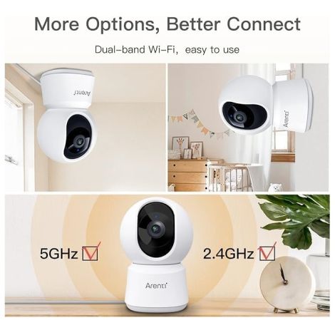 Laxihub P2Q Ultra HD 4MP Wi-fi indendørs kamera med pan og tilt