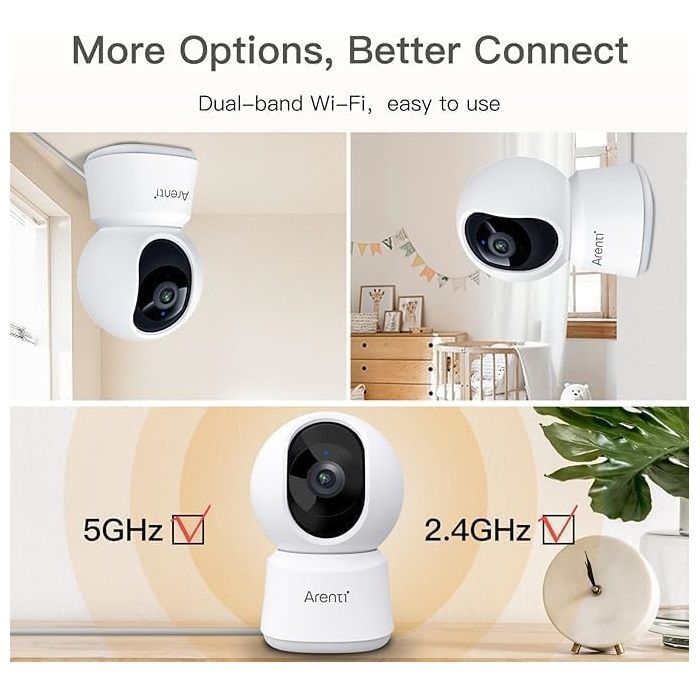 Laxihub P2Q Ultra HD 4MP Wi-fi indendørs kamera med pan og tilt