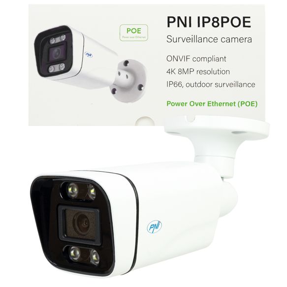 4K 8MP PoE overvågningskamera