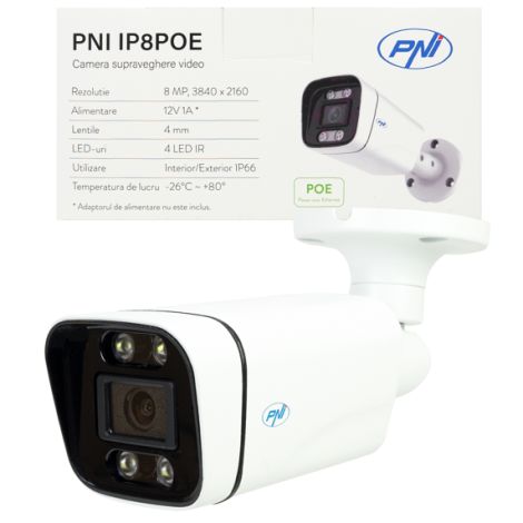 4K 8MP PoE overvågningskamera