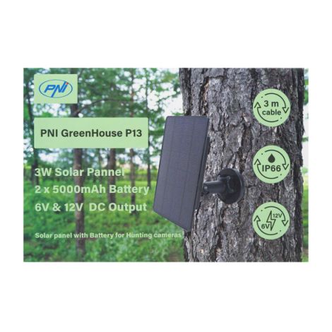 Solcellepanel PNI P13 – 6V/12V, 3W, 5200 mAh