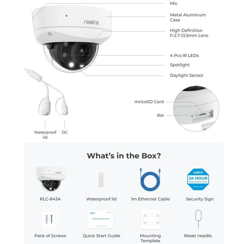 Reolink RLC-843A PoE 5x zoom