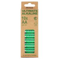 10 stk AA Ultimate Alkaline Batterier - Svanemærket