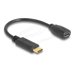 Adapterkabel USB-C han - Micro-USB-B hun 15 cm