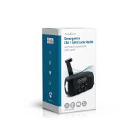 Nødradio med FM/AM, håndsving, solcelle, powerbank og lommelygte