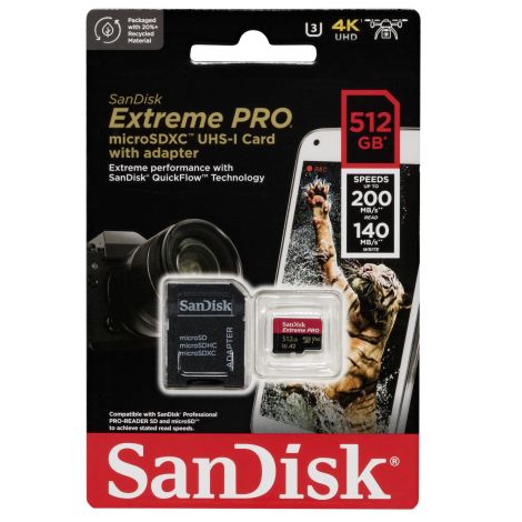 SanDisk Extreme Pro micro-SD kort 512 GB UHS-I 