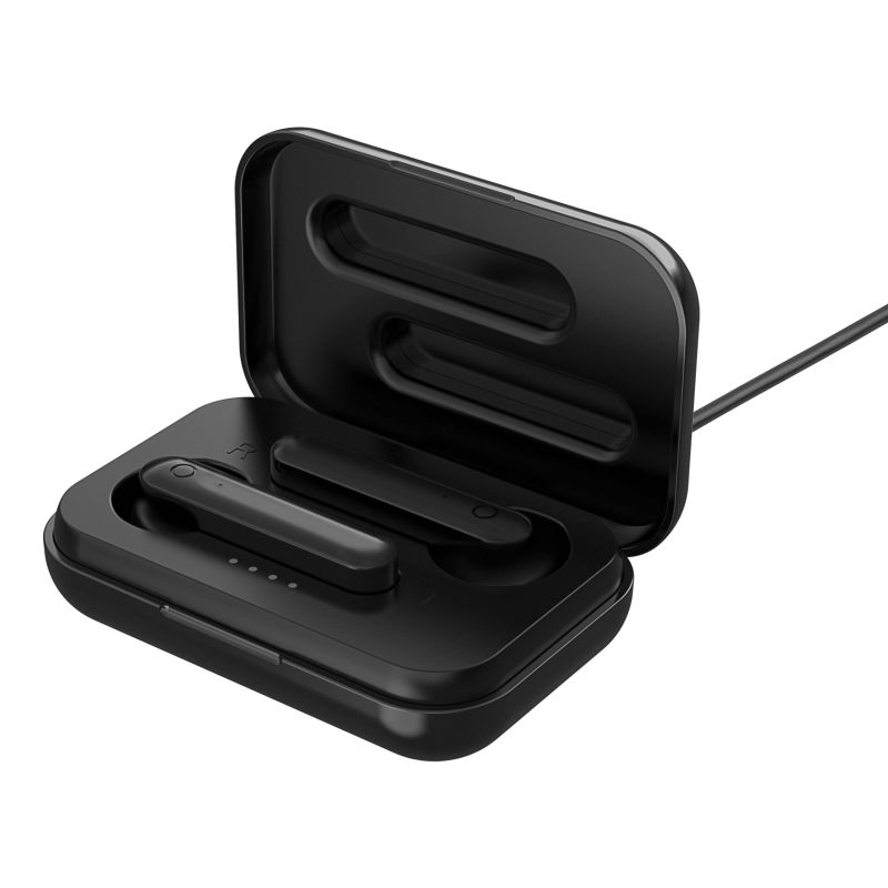 Trådløse høretelefoner med opladningsetui – sort