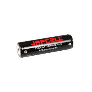 Genopladeligt Li‑ion batteri, 3500mAh med knop - 18650