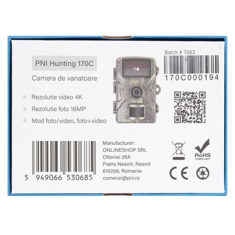PNI Hunting 170C basis vildtkamera 4K & 20 MP