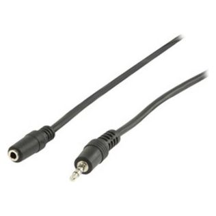 Stereo lydkabel 3,5 mm han til hun– 5 m (sort)