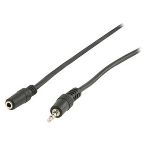 Stereo lydkabel 3,5 mm han til hun– 5 m (sort)