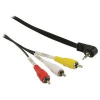 AV-kabel 3,5 mm jack han til 3 x RCA han – 1 m