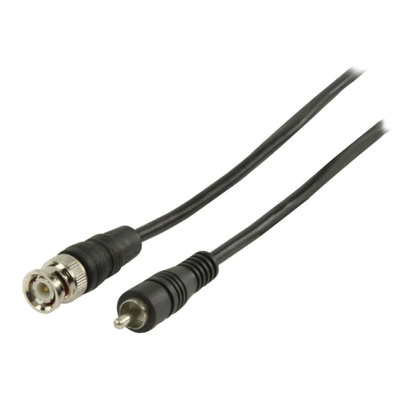 RCA han til BNC han kabel – 3 m (sort)