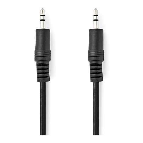 Stereo lydkabel 3,5 mm han til han – 1 m (sort)