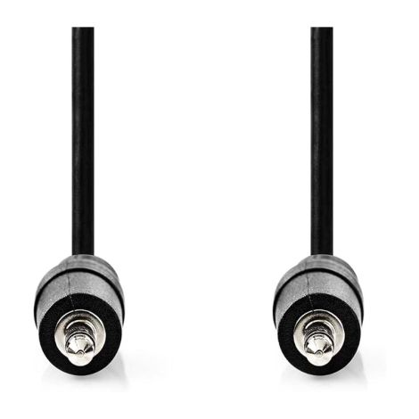 Stereo lydkabel 3,5 mm han til han – 1 m (sort)