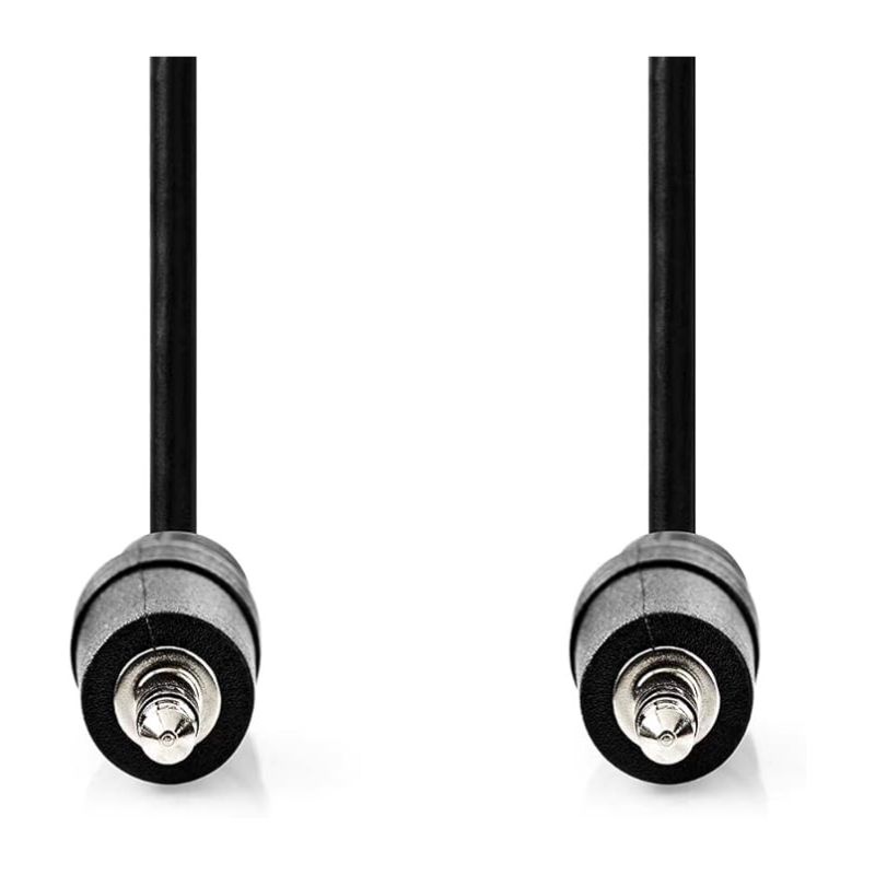 Stereo lydkabel 3,5 mm han til han – 1 m (sort)