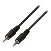 Stereo lydkabel 3,5 mm han til han – 2 m (sort)